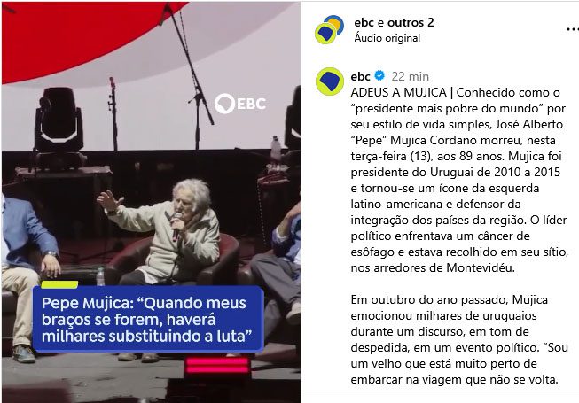 pepe mujica instagram ebc