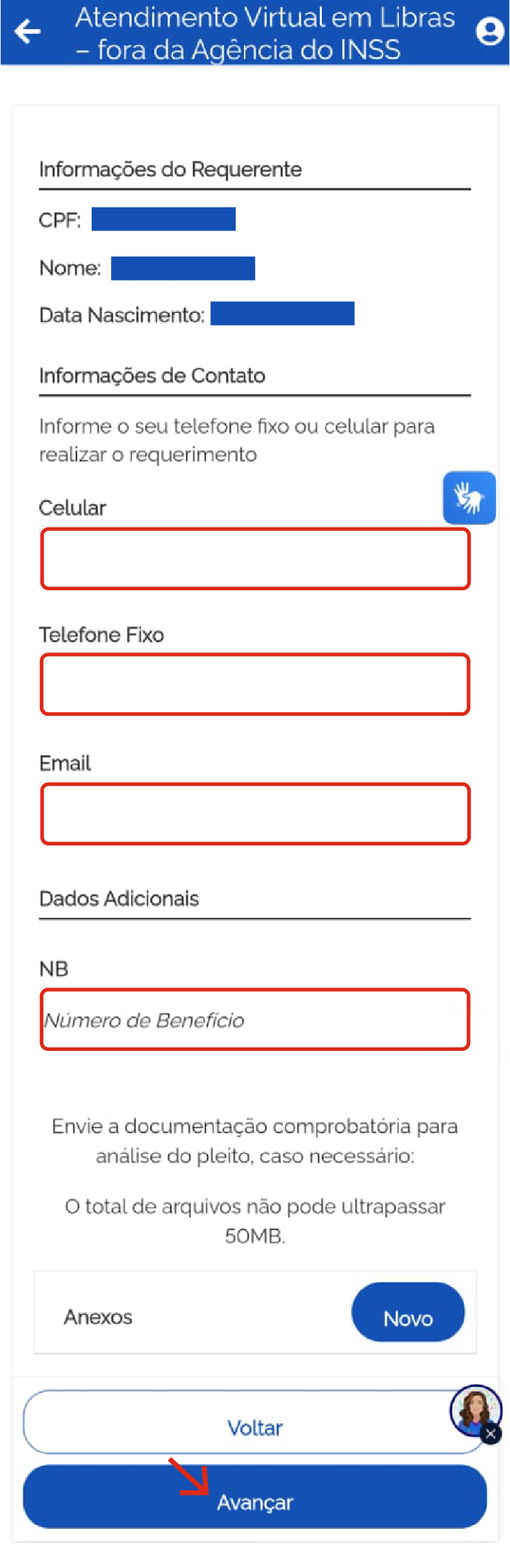 Print 6 - dados + avançar
