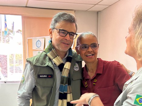 A ministra Marina Silva junto ao presidente do ICMBio, Mauro Pires - Foto: Rogério Casemiro/MMA